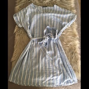 Light Blue Striped Sun Dress *NEVER WORN*